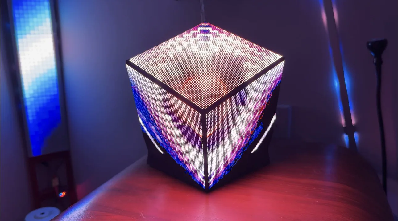Prism-64 displaying a bright white and violet burst